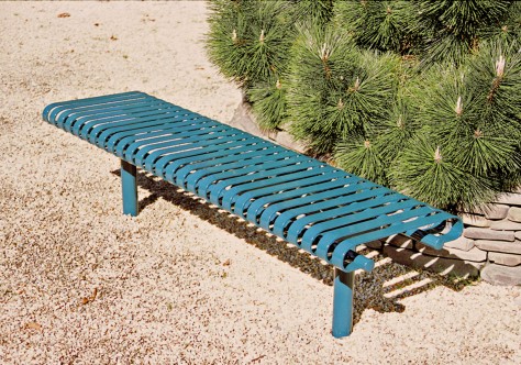 backless steel bench
