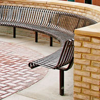 curved steel bench