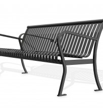 bench with center armrest