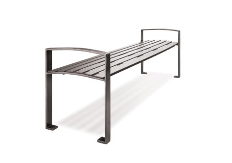 recycled steel backless bench