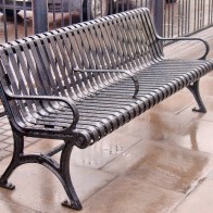 bench with ductile iron end frames