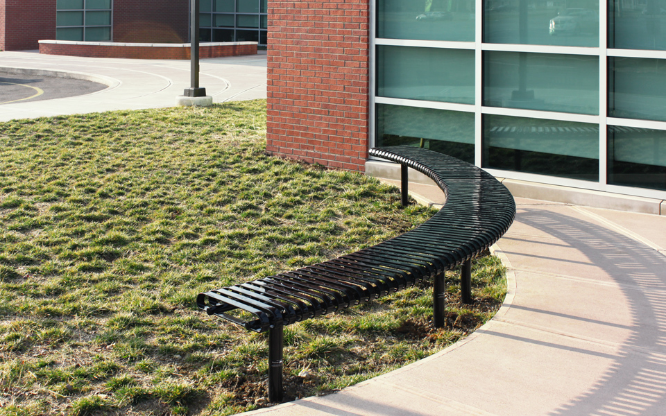 curved bench
