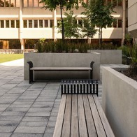 wood backless benches